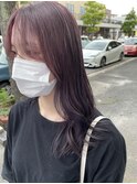 ケアブリーチラベンダーブラウンカラーレイヤーカット韓国ヘア