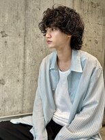 マッシュウルフ寝癖風ソフトツイストパーマ