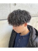 刈り上げマッシュメンズパーマツーブロック