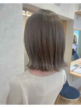 ロンドプランタン 恵比寿(Lond Printemps) 切りっぱなしミディアムブリーチなしオリーブベージュ【中居】