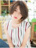 小顔アシンメトリー＆前下がり抜け感大人ボブc5戸頭20代30代40代