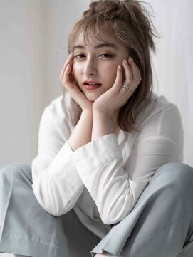 ニュイ 高槻 阪急茨木店(nui) イメチェンアンブレラカラー前髪ウェーブパーマこなれミディ