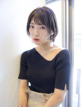 アリエ(Allie) 【Allie】ラベンダーベージュ×コンパクトショートボブ