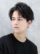 エース(ACES)&nbsp;フェザーパーマセンターパートコンマヘア刈り上げショート