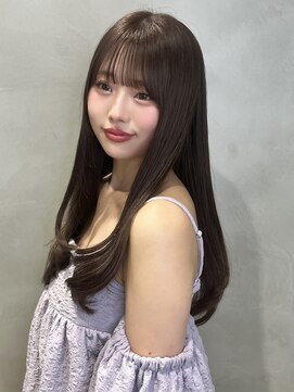 グロー 大宮(GLROW) 似合わせカットメルティカラーフェミニンロングマロンベージュ