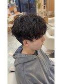 ツイストスパイラルパーマ波巻きパーマシャドウパーマ刈り上げ