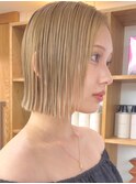 @itsuki__december ボブ/切りっぱなしボブ/ミニボブ/縮毛矯正