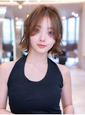 切りっぱなしボブ韓国風レイヤーカット髪質改善トリートメント