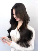 韓国レイヤーワンホンヘア顔まわりカットロングレイヤー