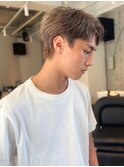 ラテベージュ ツーブロック メンズショート 20代30代