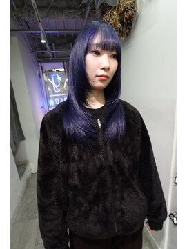 グロウ 渋谷(grow) layer cut × ネイビー