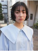 スタイリングが簡単なショートボブ/ボブ×パーマ