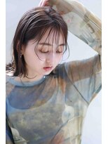 ムウ 難波(MOU)&nbsp;ボブクールショート前髪イメチェンピンクベージュ30代40代50代