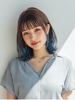 ハートテンセカンド 武蔵新城店(HEART2nd)&nbsp;武蔵新城/ミルクティーブロンド/ダークブルー/デジタルパーマ