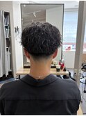 無造作スパイラルパーマ×刈り上げネープレス