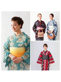 キモノクイーン(KIMONO QUEEN)の写真/浴衣レンタル着付けヘアは手ぶらでOK!夏の思い出を華やかに彩りましょう☆