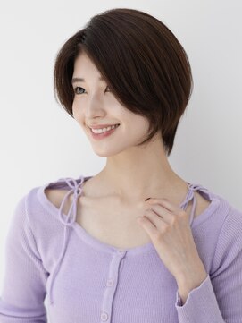 アンジュ 南海なんば駅前店(ange treatment & head spa) 大人ショートボブ白髪染め白髪ぼかし分け目ぼかしショート