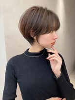 ロンドソレイユ 池袋(Lond soleil)&nbsp;グレージュ/ショートボブ/シースルーバング/前髪/顔周り/池袋