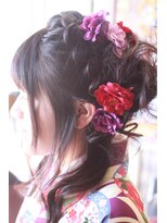 オーバーキャプテンネイキッド(OVER CAPTAIN NAKED)&nbsp;袴アレンジ＊ルーズカール＆編みこみＭＩＸ