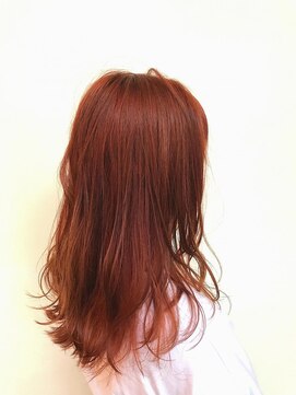 トップヘアー スパアンドリラクゼーション 安城(spa&relaxation) ワンブリーチで出来るオレンジカラー