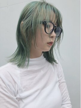 パーク(PAAQ) 【PAAQ田中】グリーンカラー×レイヤーカット