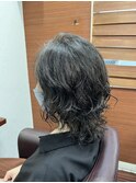 パーマ　レイヤー　バレイヤージュ/酸性縮毛矯正ストレート