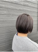 ショートボブ×バレイヤージュカラー