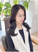 韓国前髪顔周り×美髪レイヤー[横浜/縮毛矯正/前髪縮毛矯正]