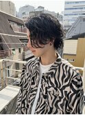 メンズカット ミディアム パーマ 無造作パーマ