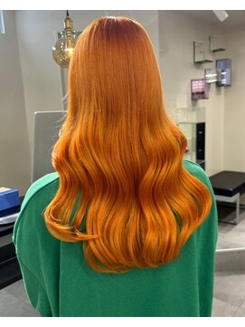 ベレーザ 渋谷(BELEZA) 5554ニュアンスカラーオレンジハイトーンカラー艶髪オンブレ