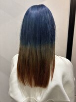 ハナ ビューティーヘアー(hana.)&nbsp;ブルーオレンジグラデーション