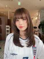 ジョエミバイアンアミ(joemi by Un ami) レイヤーカットミディアム/ベージュカラー