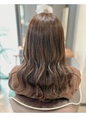 波巻きロング×アッシュブラウン