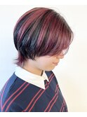 【morio 松戸 アイダ】アンブレラカラー＆ショートウルフ