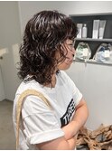 ミディアムパーマ/ミディアムレイヤーパーマ/くるくるパーマ