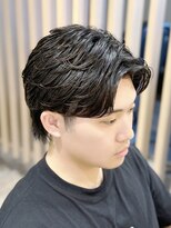 ハレ ヘアサロン(Hale hair salon)&nbsp;Haleブルーブラックフェザーパーマサーフカールニュアンスパーマ