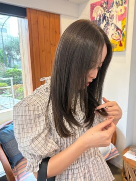 ツネ ヘアアンドヘッドスパ(TsuNE hair&head spa) オリーブグリーン　　ベージュカラー