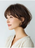 大人の柔らか質感ショートボブ