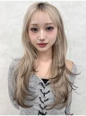 茗荷谷レイヤーカット韓国ダブルカラー顔周り前髪カットボブ
