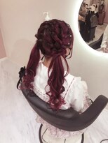 クラン 梅田店(Clan)&nbsp;編み込みツインテール×髪の毛リボン