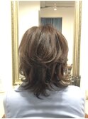 40代50代60代/エレガントレイヤー巻き髪/ゆる内巻き