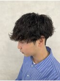 マッシュ×シャドウパーマ