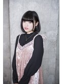 【salon de MiLK 原宿】透け感&清楚風&耳かけ切りっぱなしボブ