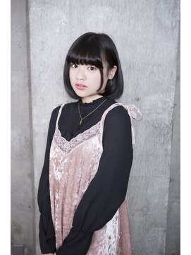 サロンドミルク 原宿(salon de MiLK) 【salon de MiLK 原宿】透け感&清楚風&耳かけ切りっぱなしボブ