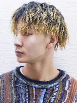 メリケンバーバーショップ コウベ(MERICAN BARBERSHOP KOBE) サイドグラデーション七三オールバックツイストパーマ