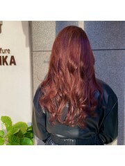 艶髪ピンクカラー