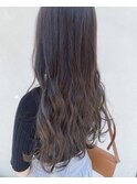ダークカラー_マロンベージュ Aラインボブ かきあげ