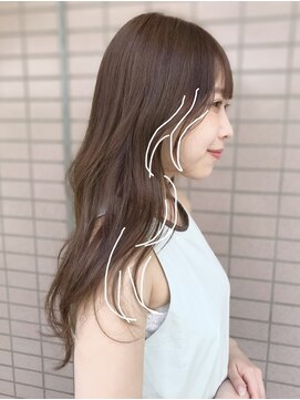ラブクロムトーキョー オモテサンドウ(LOVECHROME OMOTESANDO) あざと後れ毛カット☆まろベージュカラー