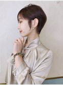 ショート×ハイライト白髪ぼかし×シルキーベージュ[心斎橋]