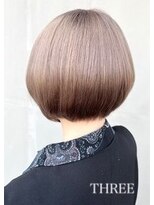 スリー(THREE) 10代,20代,30代人気/ショートボブ×寒色系ベージュ【札幌】